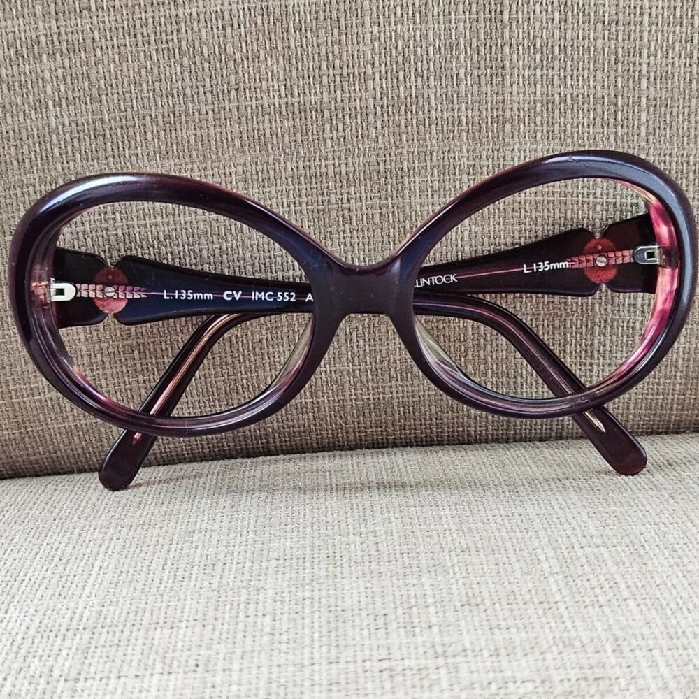 Jessica Mcclintock Women Eyeglasses/Sunglasses Frame Augergime Laminate Glasses - Picture 4 of 12
